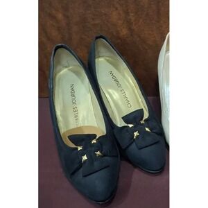Charles Jourdan Black with Bow Womens Heels Size 9